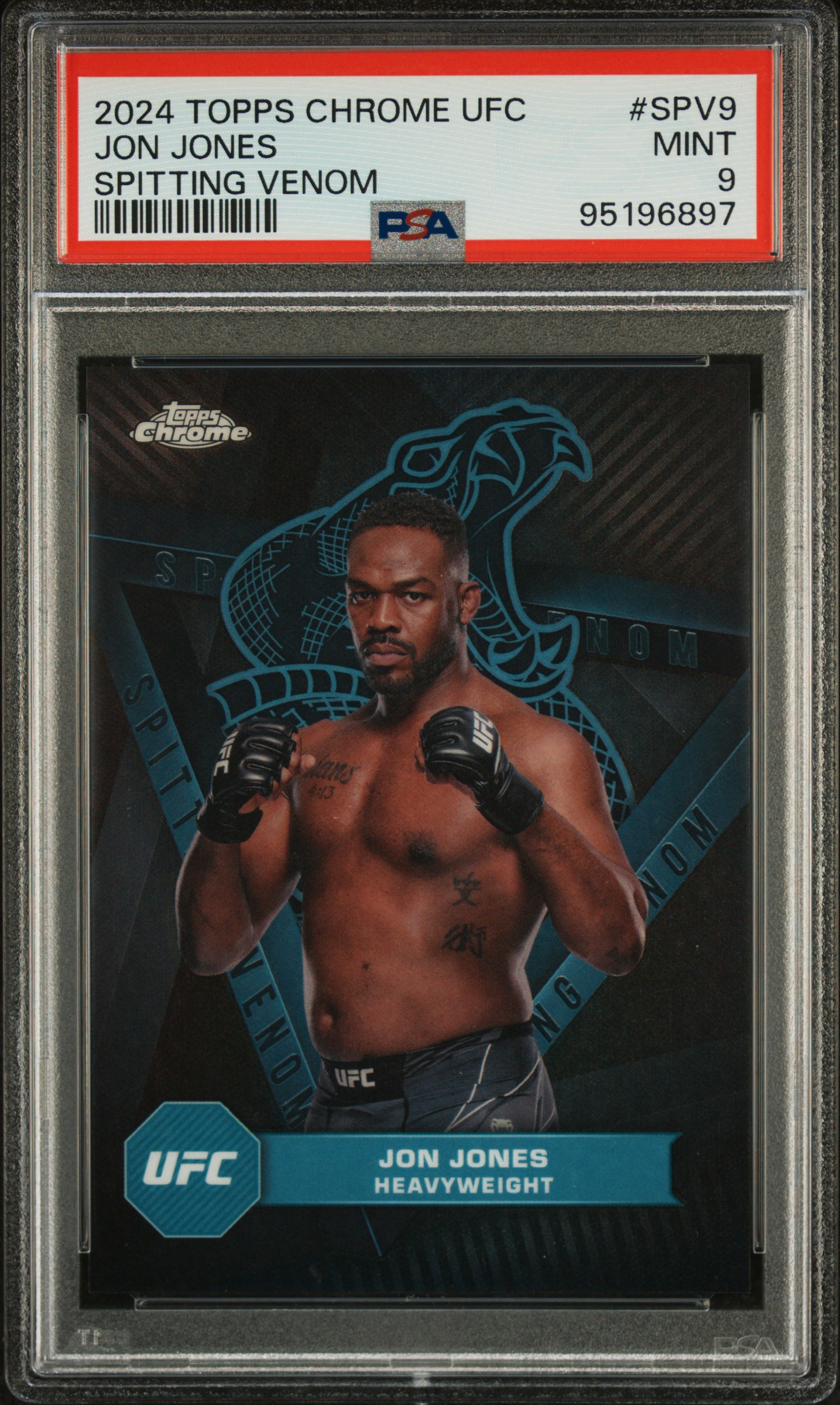 2024 Topps Chrome Ufc Spitting Venom Jon Jones #Spv9 Mint 9 front