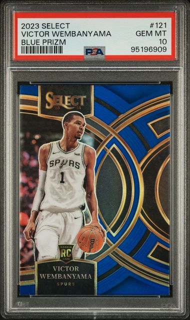 2023 Panini Select Victor Wembanyama #121 (Blue Prizm) Gem Mt 10 front