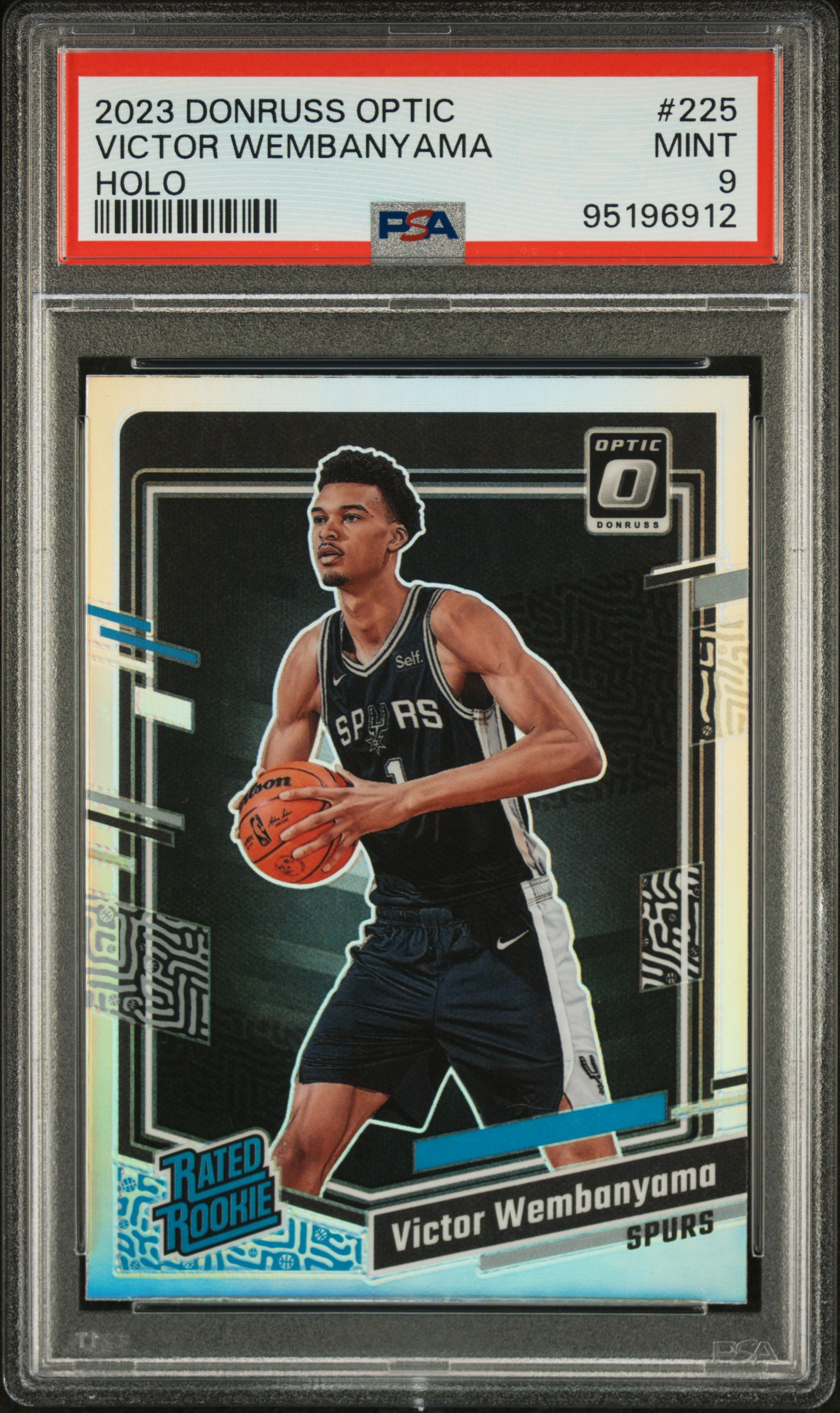 2023 Panini Donruss Optic Victor Wembanyama #225 (Holo) Mint 9 front