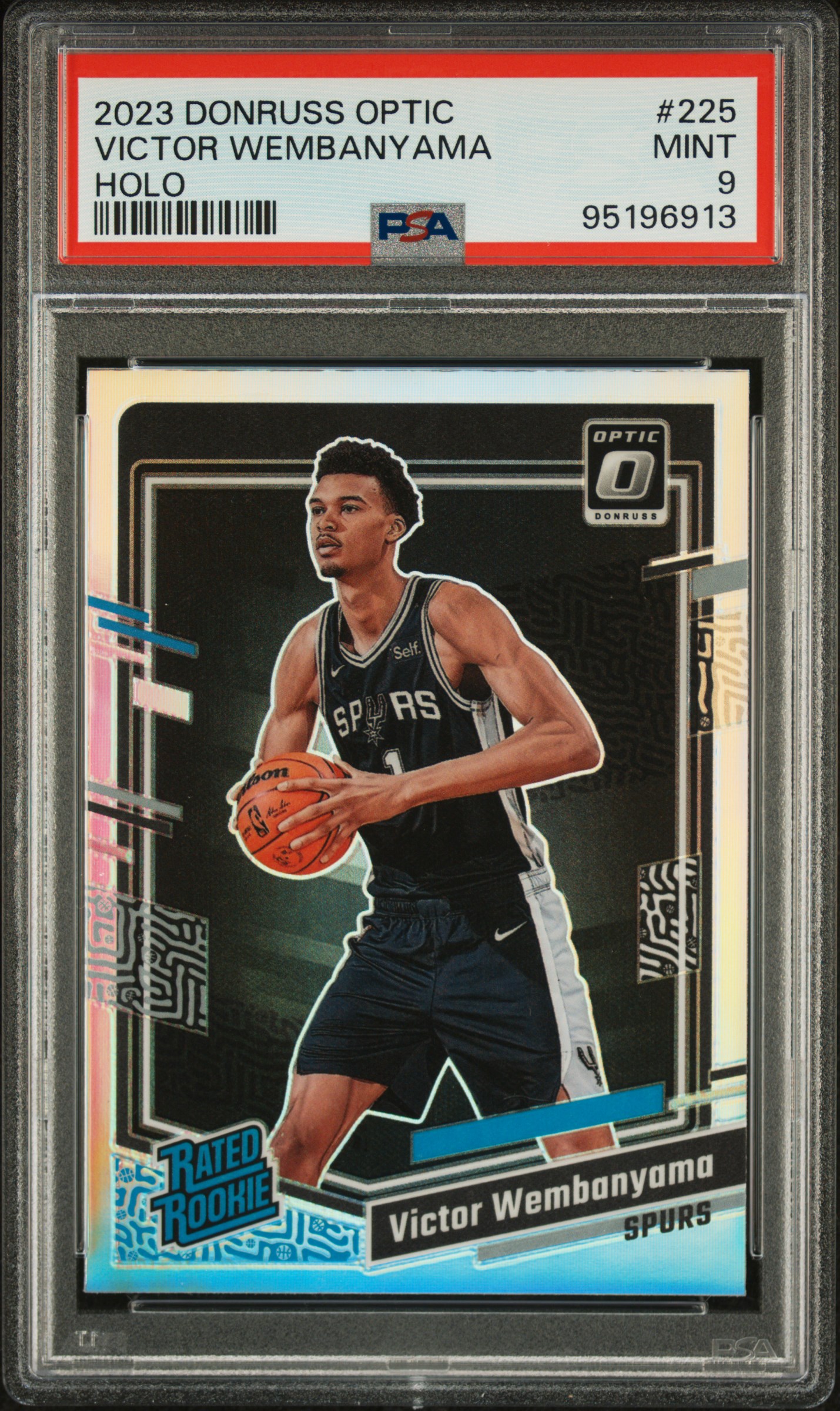2023 Panini Donruss Optic Victor Wembanyama #225 (Holo) Mint 9 front
