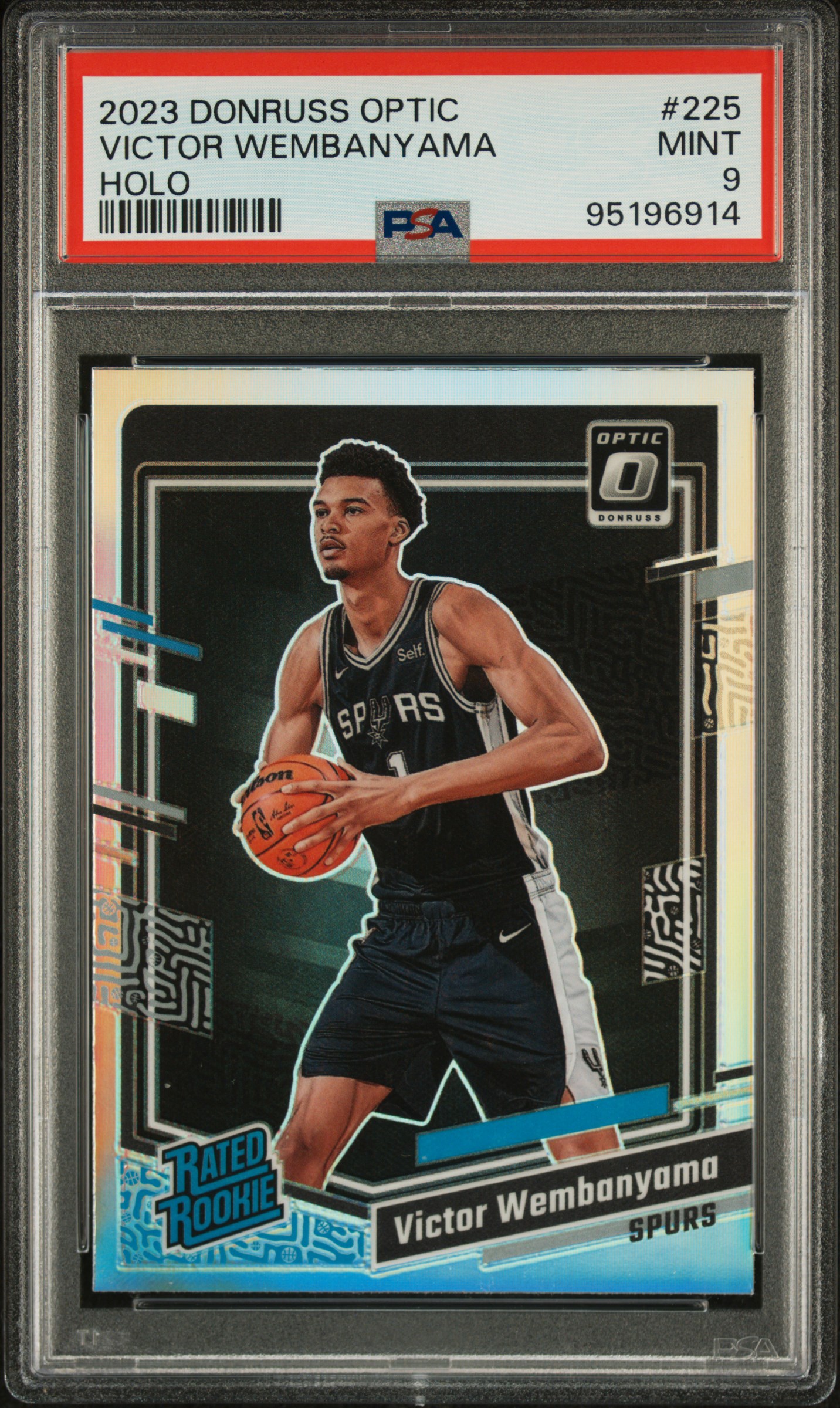 2023 Panini Donruss Optic Victor Wembanyama #225 (Holo) Mint 9 front