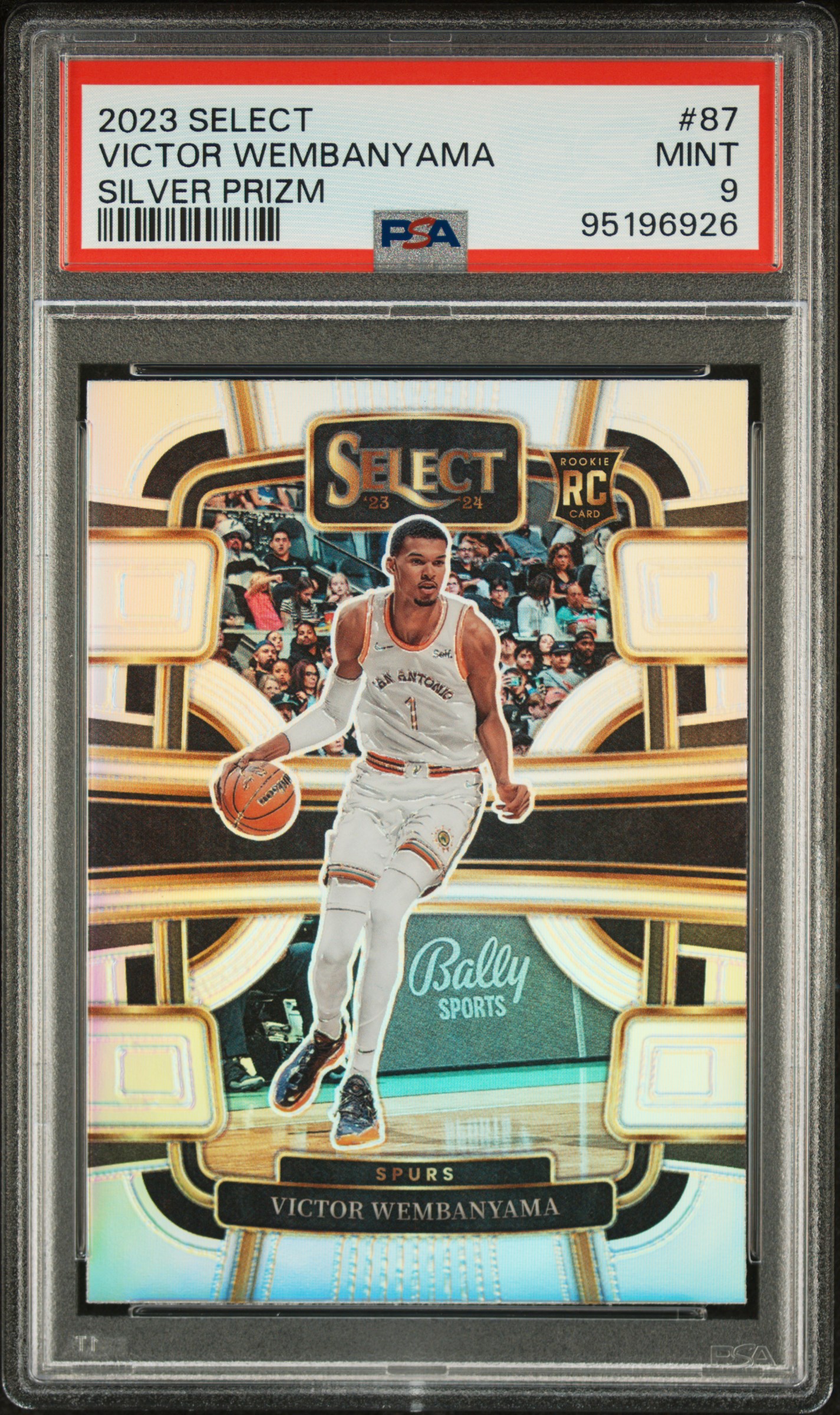 2023 Panini Select Victor Wembanyama #87 (Silver Prizm) Mint 9 front