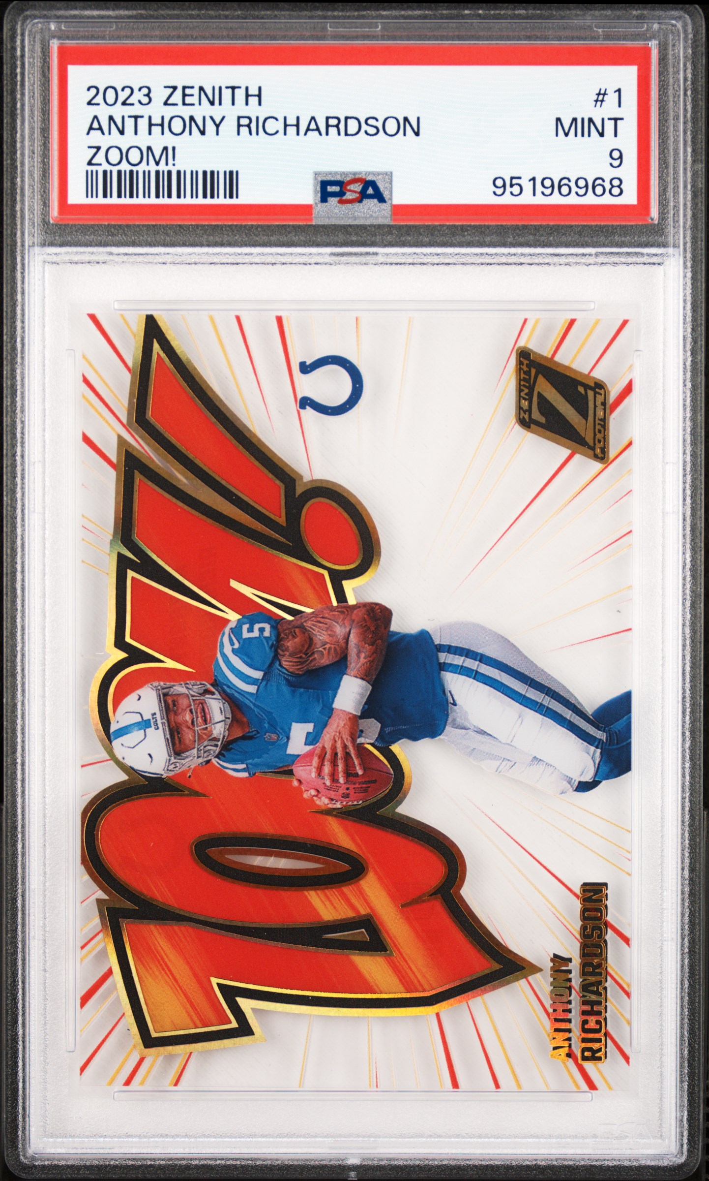 2023 Panini Zenith Zoom! Anthony Richardson #1 Mint 9 front