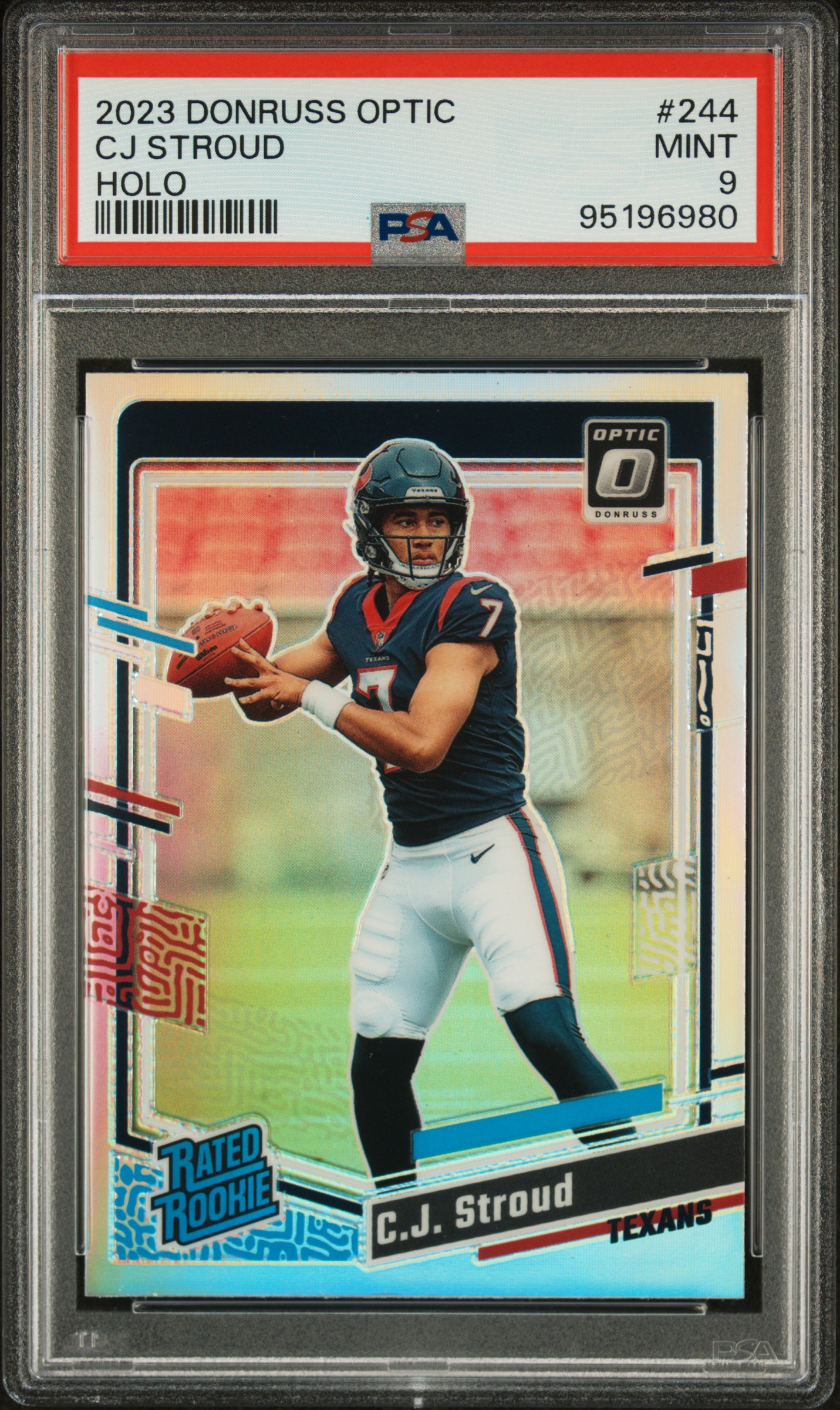 2023 Panini Donruss Optic Cj Stroud #244 (Holo) Mint 9 front