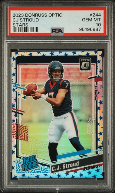 2023 Panini Donruss Optic Cj Stroud #244 (Stars) Gem Mt 10 front