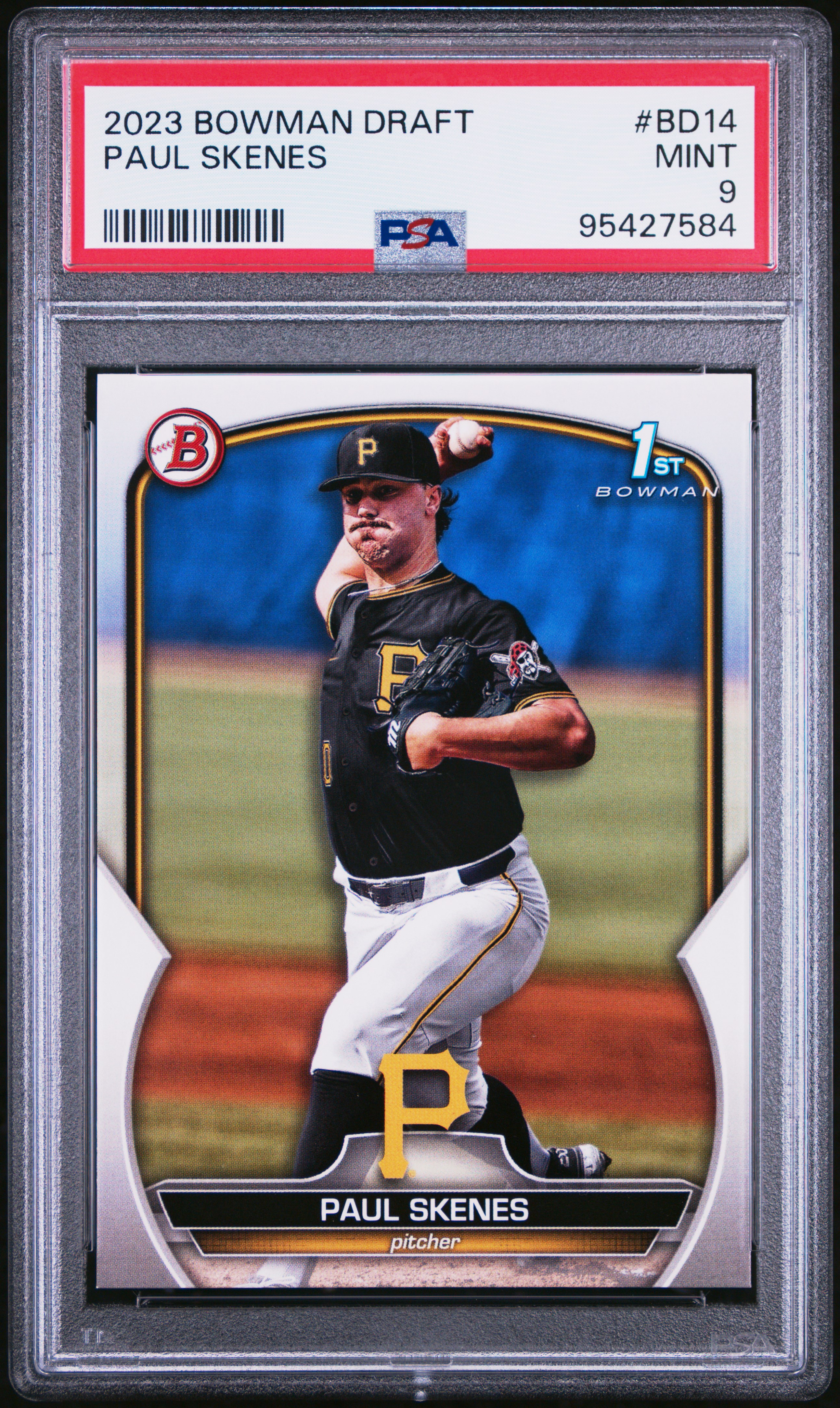 2023 Bowman Draft Paul Skenes #Bd14 Mint 9 front
