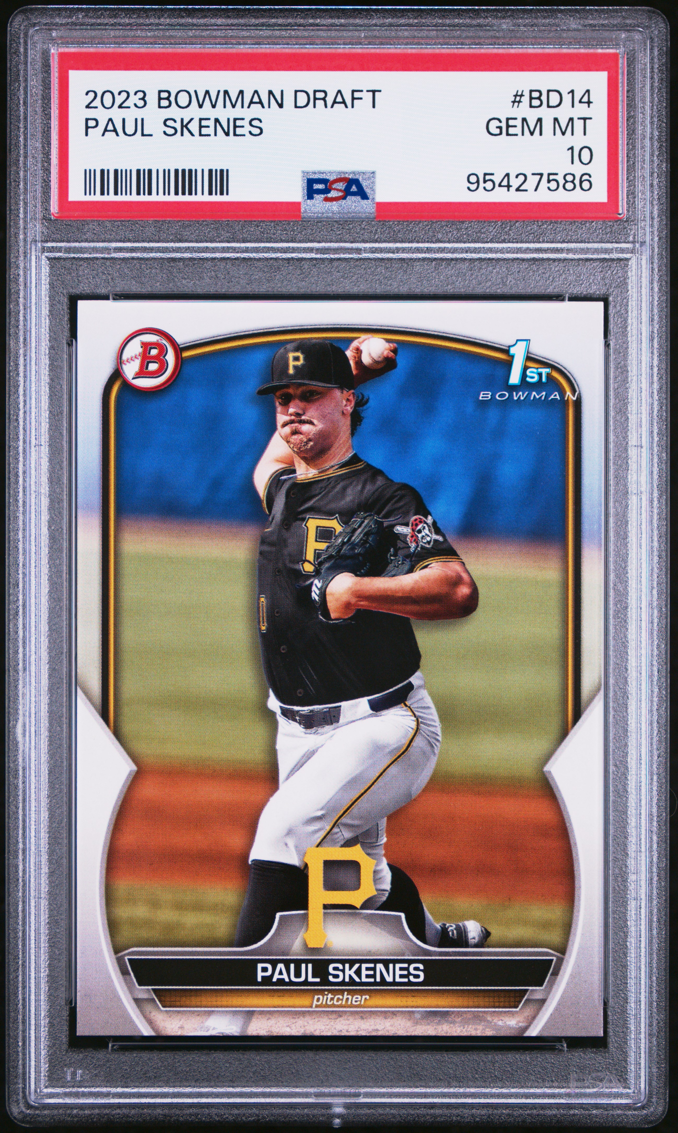 2023 Bowman Draft Paul Skenes #Bd14 Gem Mt 10 front