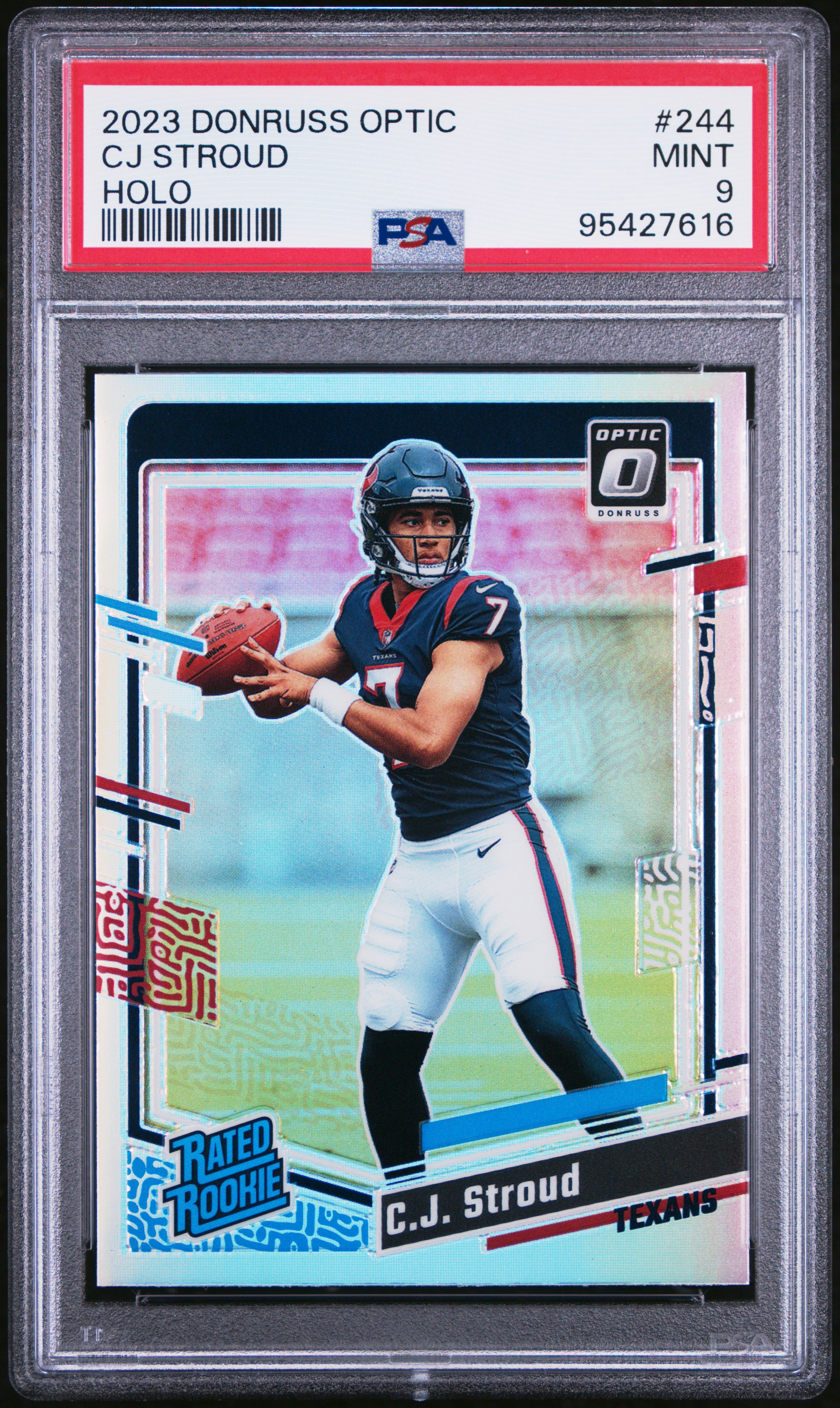 2023 Panini Donruss Optic Cj Stroud #244 (Holo) Mint 9 front