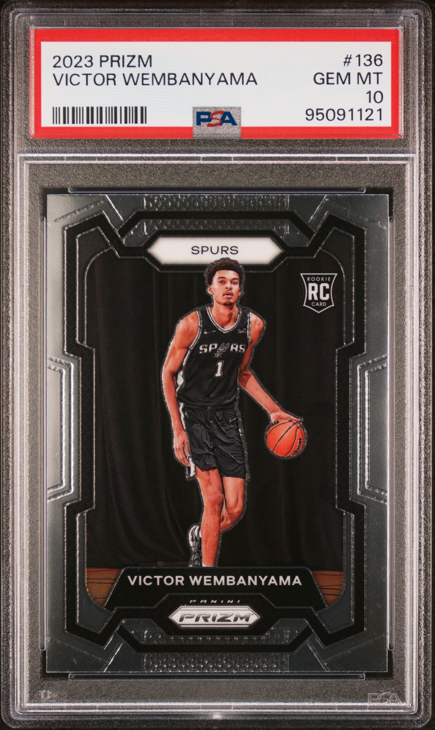 2023 Panini Prizm Victor Wembanyama #136 Gem Mt 10 front