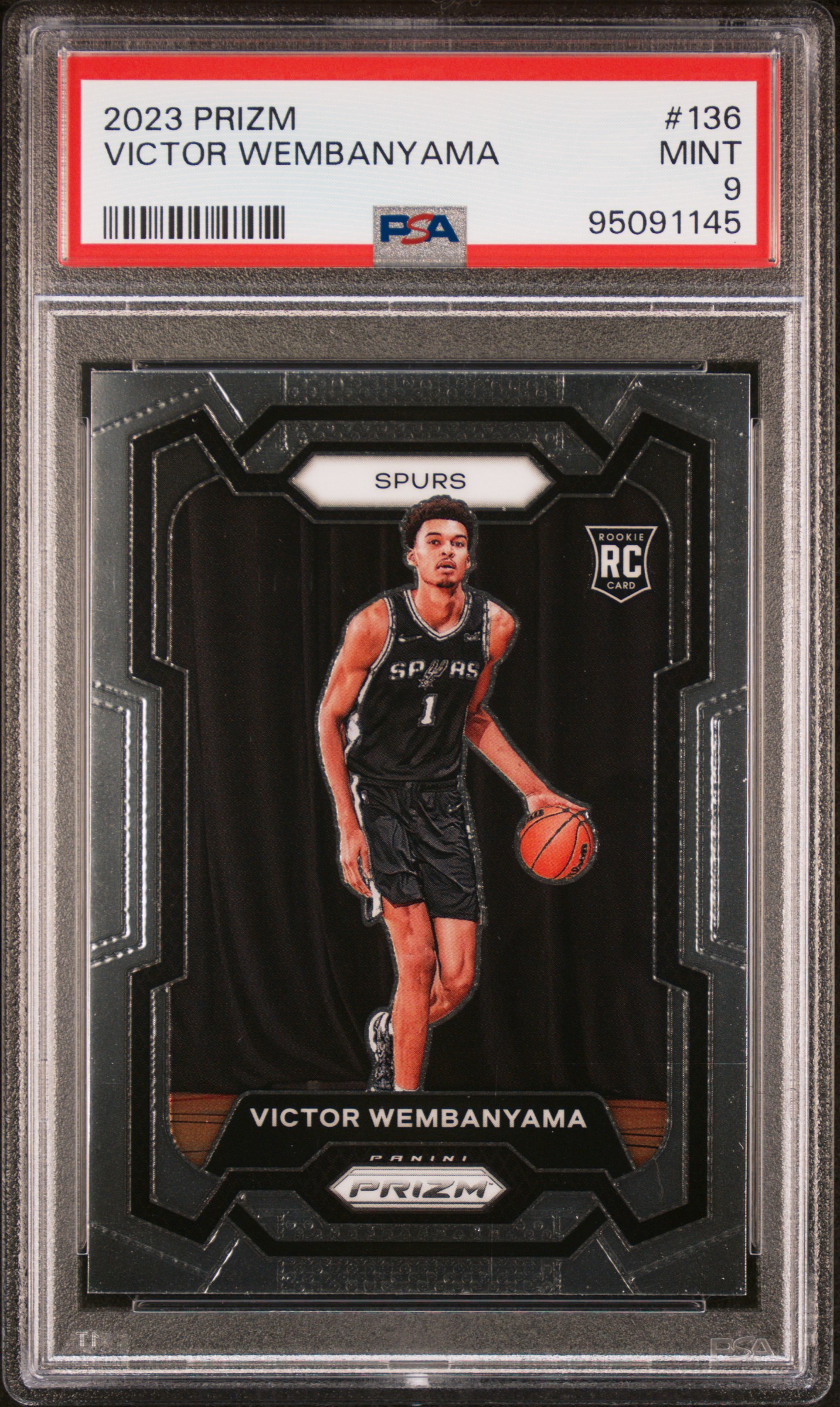 2023 Panini Prizm Victor Wembanyama #136 Mint 9 front