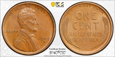 1909-S/S 1C S/Horizontal S, FS-1502 MS63BN