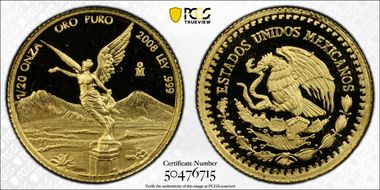 2008-Mo 1/20 oz Libertad Au PR69DCAM