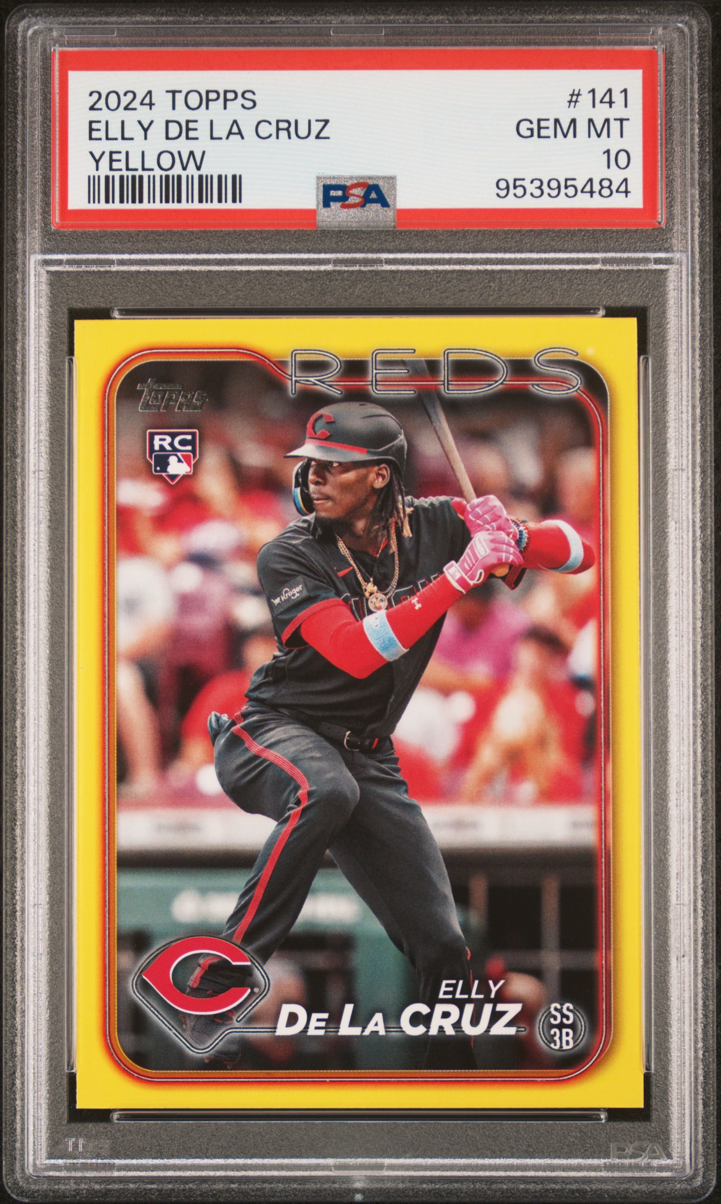 2024 Topps Elly De La Cruz #141 (Yellow) Gem Mt 10 front