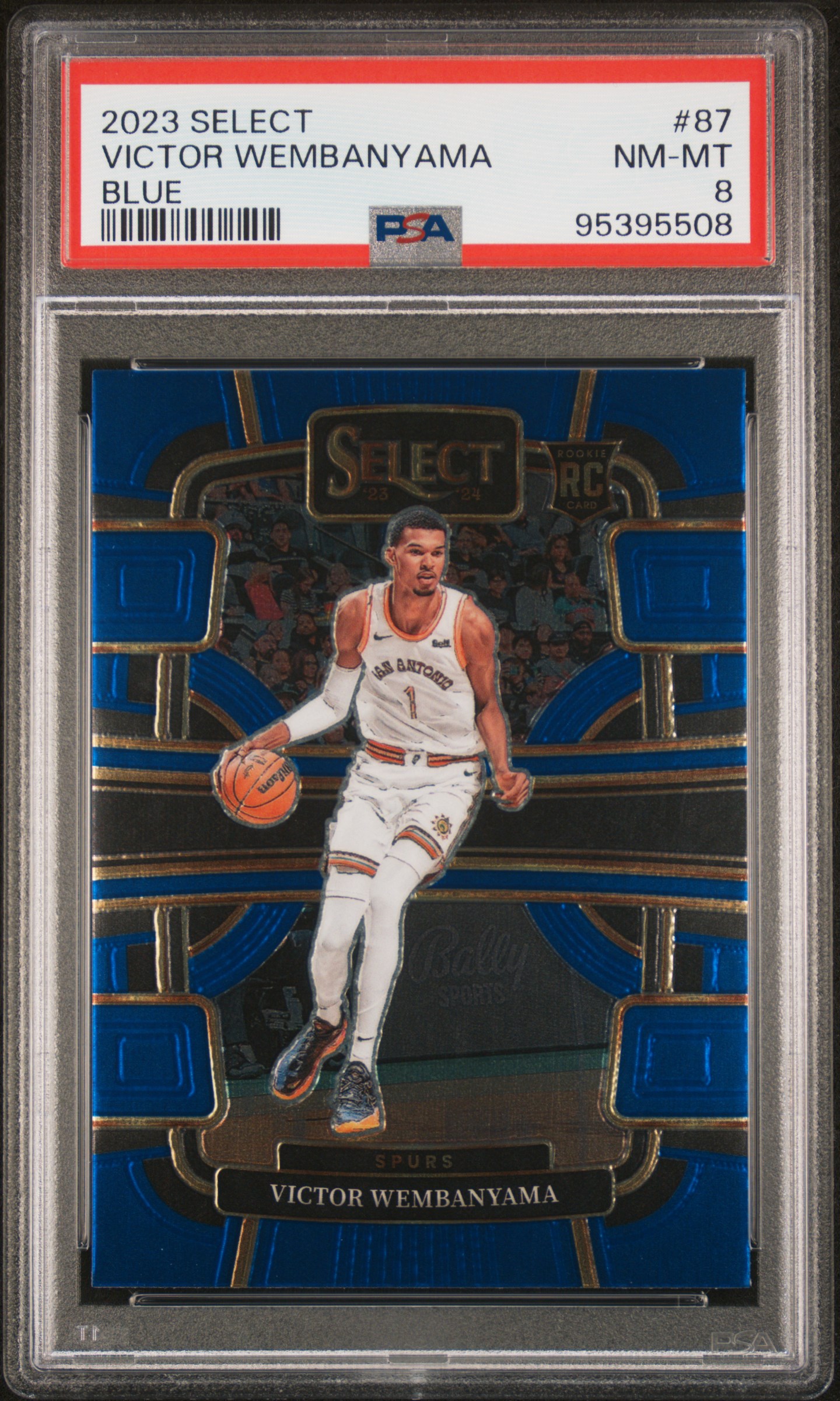 2023 Panini Select Victor Wembanyama #87 (Blue) Nm-Mt 8 front