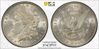 1878 7TF $1 Reverse of 1879 MS61