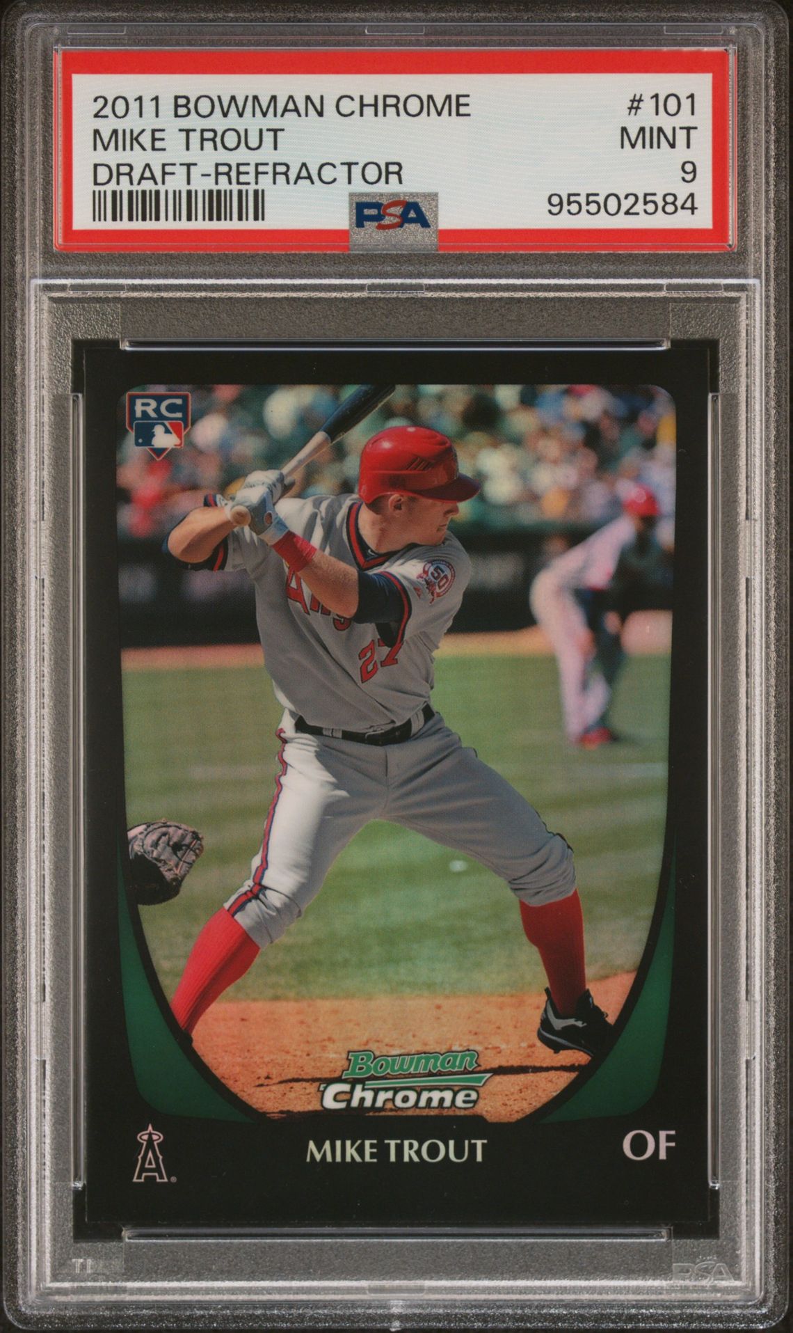 2011 Bowman Chrome Draft Mike Trout #101 (Draft-Refractor) Mint 9 front