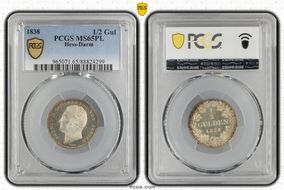 1838 1/2 Gul MS65PL