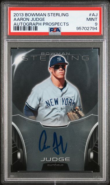 2013 Bowman Sterling Autograph Prospects Aaron Judge #Aj (Autograph Prospects) Mint 9 front