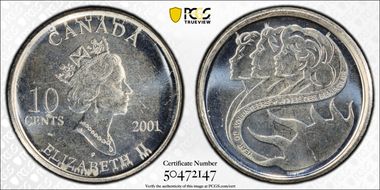 2001-P 10C Year of Volunteers MS65