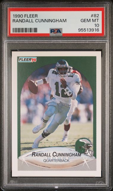 1990 Fleer #82 Randall Cunningham Philadelphia front