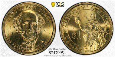 2008-P $1 Martin Van Buren Position B MS65