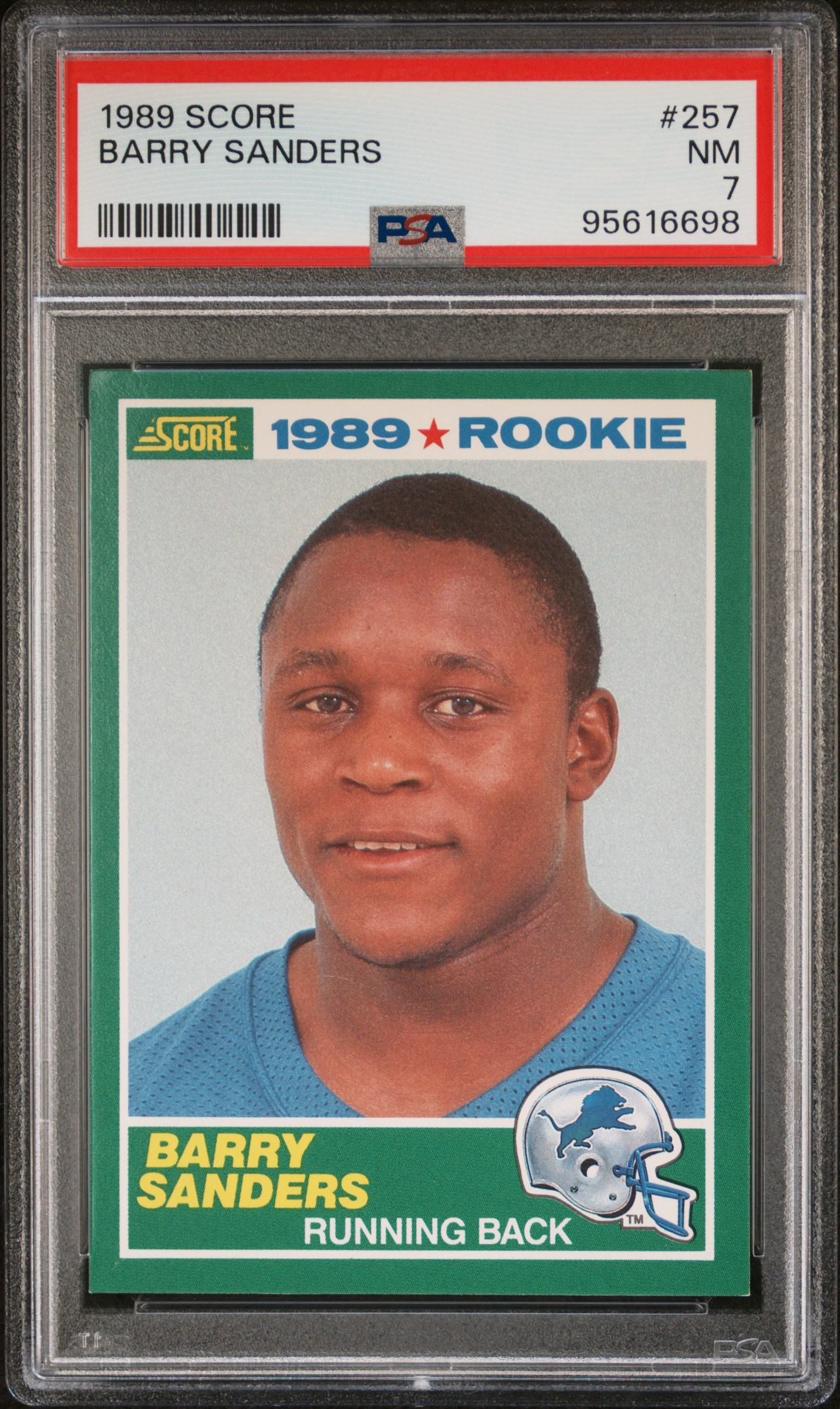 1989 Score Barry Sanders #257 Nm 7 front