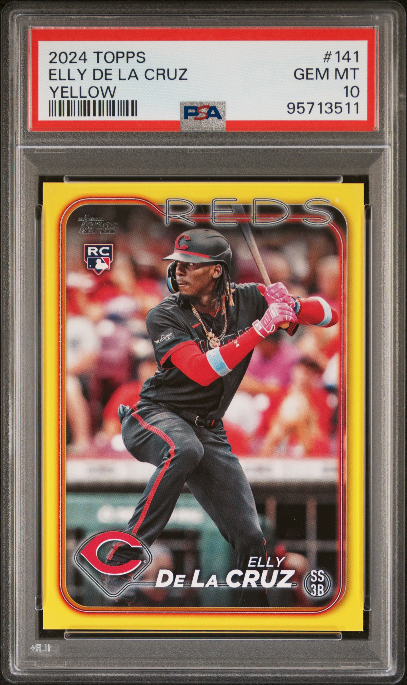 2024 Topps Elly De La Cruz #141 (Yellow) Gem Mt 10 front