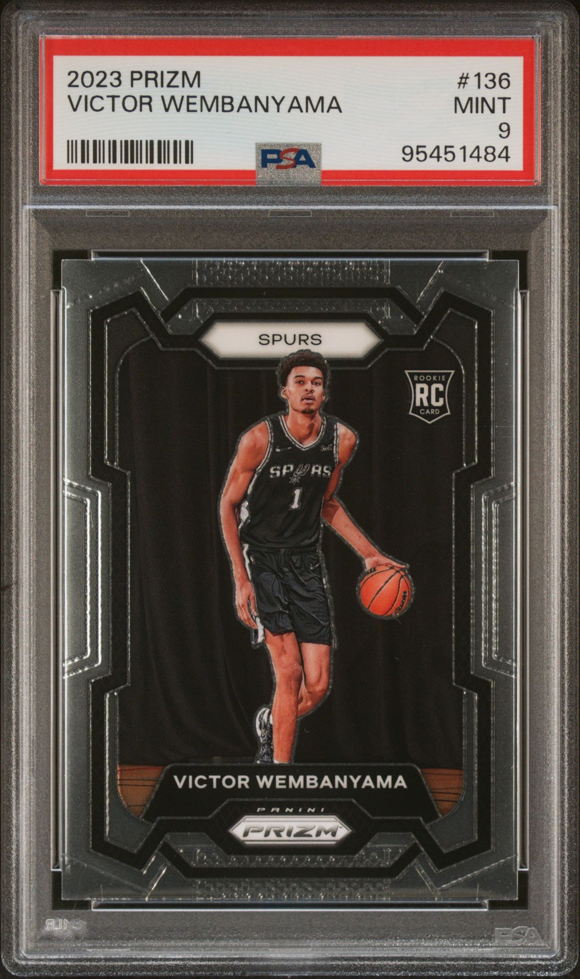 2023 Panini Prizm Victor Wembanyama #136 Mint 9 front