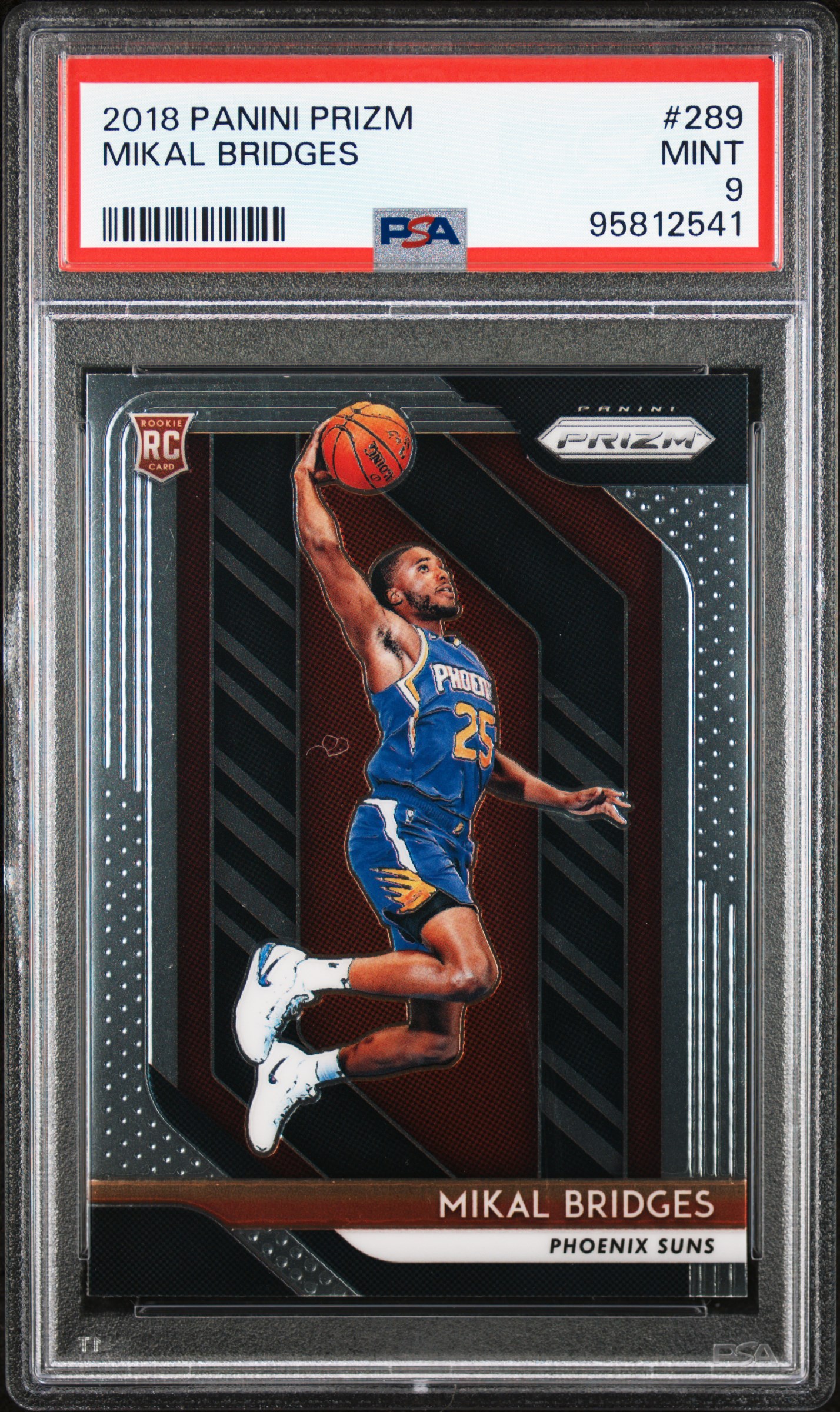 2018 Panini Prizm Mikal Bridges #289 Mint 9 front