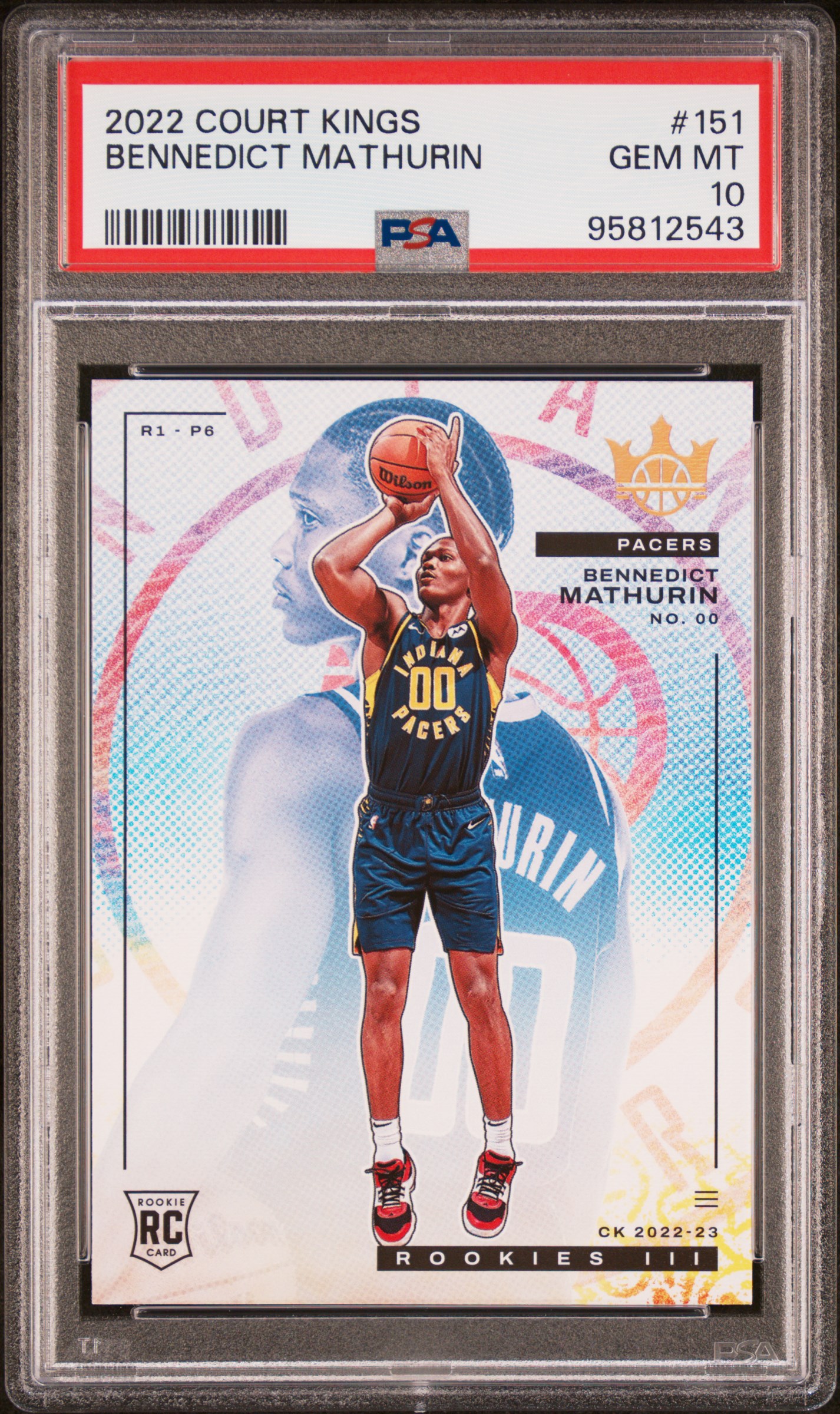 2022 Panini Court Kings Bennedict Mathurin #151 Gem Mt 10 front