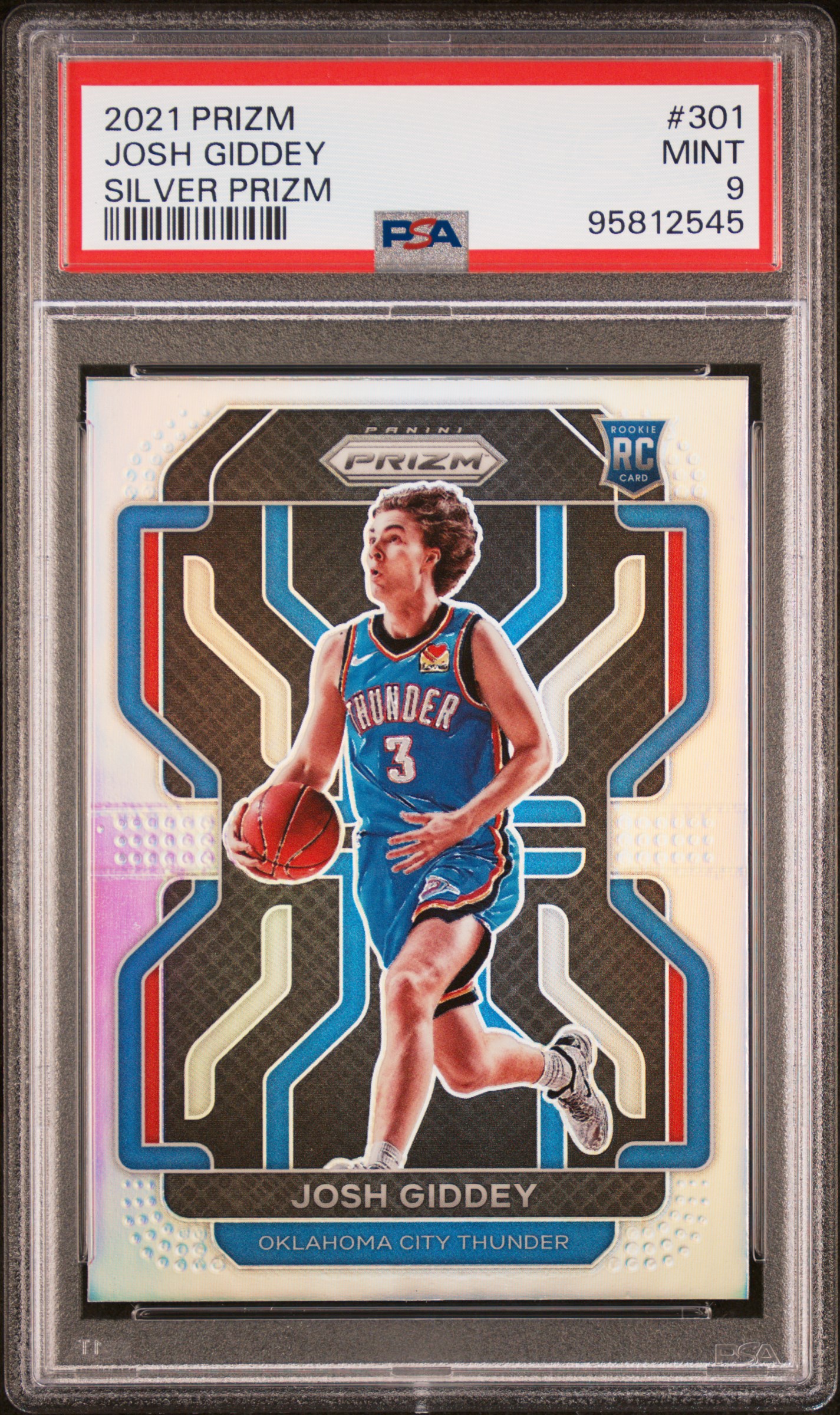 2021 Panini Prizm Josh Giddey #301 (Silver Prizm) Mint 9 front