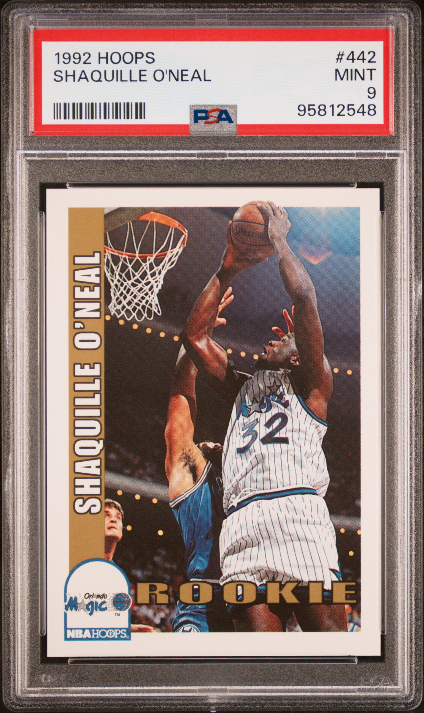 1992 Hoops Shaquille O'neal #442 Mint 9 front