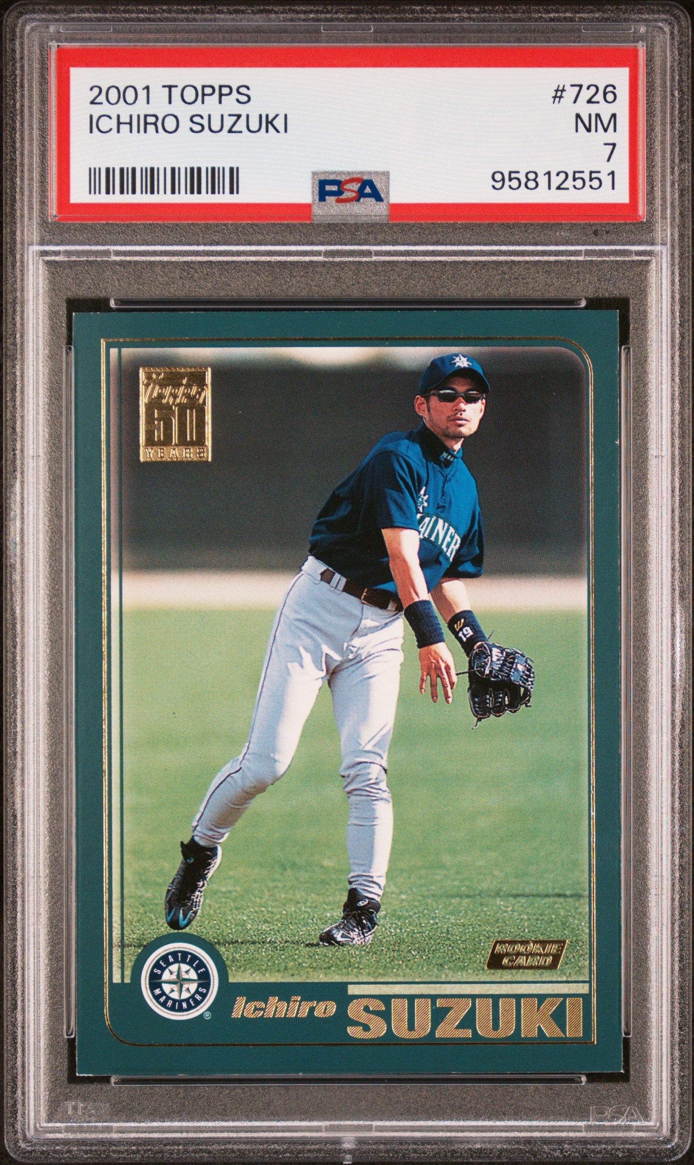 2001 Topps Ichiro Suzuki #726 Nm 7 front