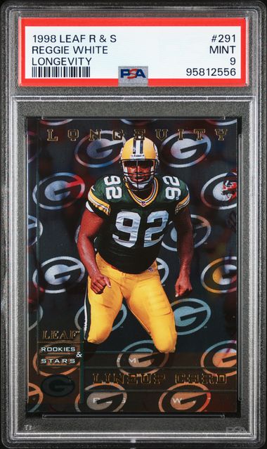 1998 Leaf R & S Reggie White #291 (Longevity) Mint 9 front
