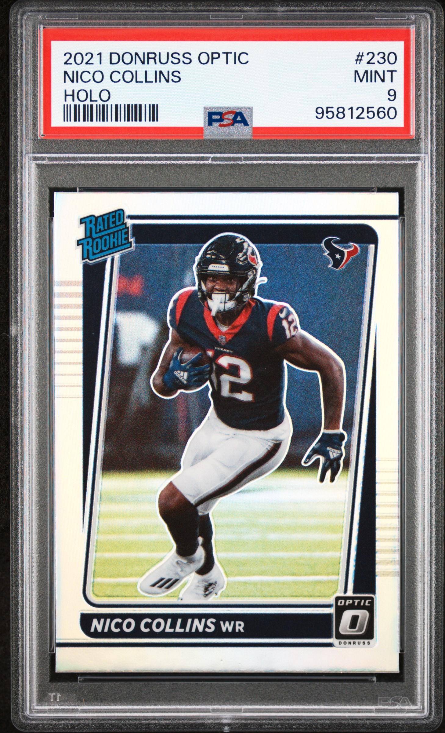 2021 Panini Donruss Optic Nico Collins #230 (Holo) Mint 9 front