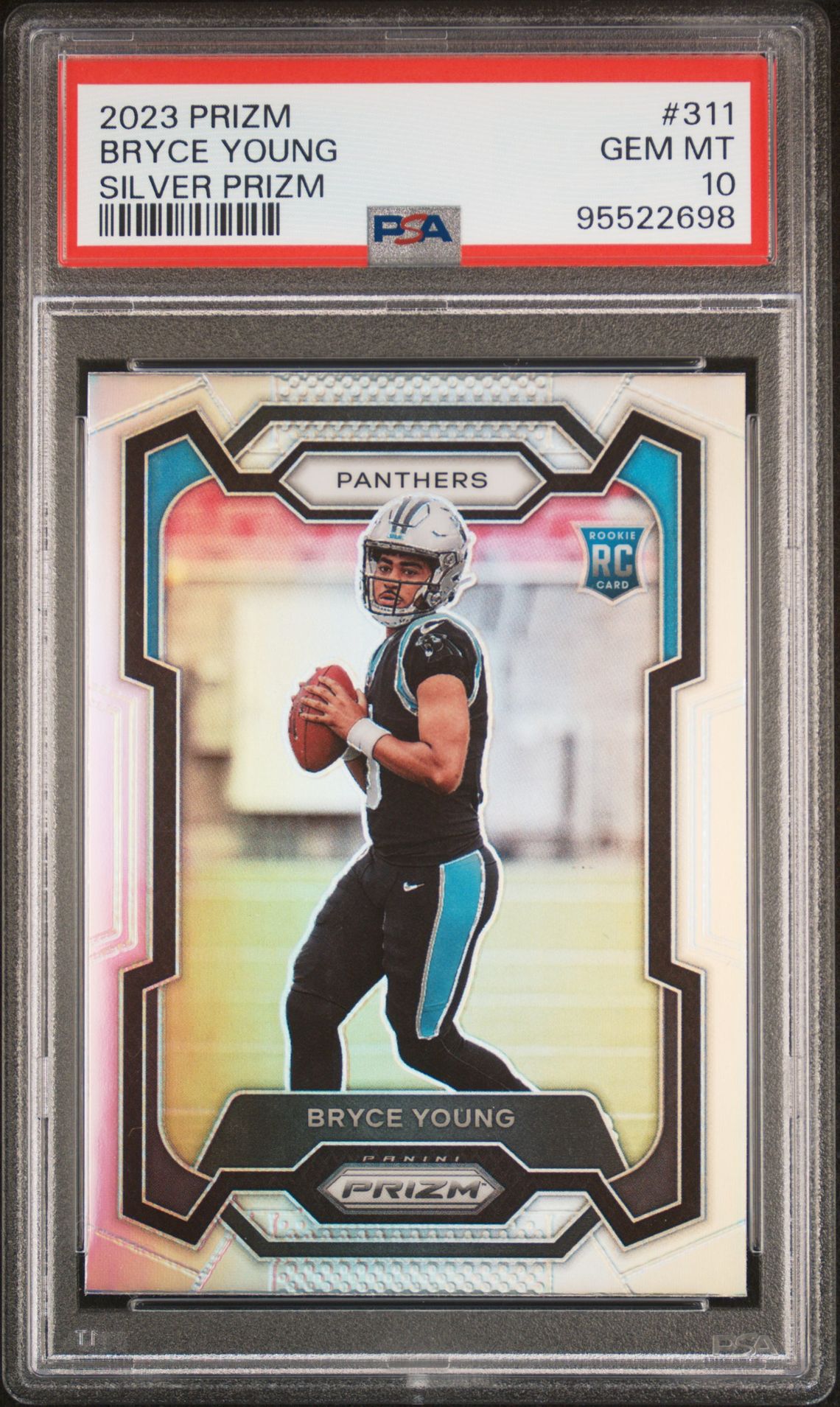2023 Panini Prizm Bryce Young #311 (Silver Prizm) Gem Mt 10 front view - PSA graded GEM MT 10