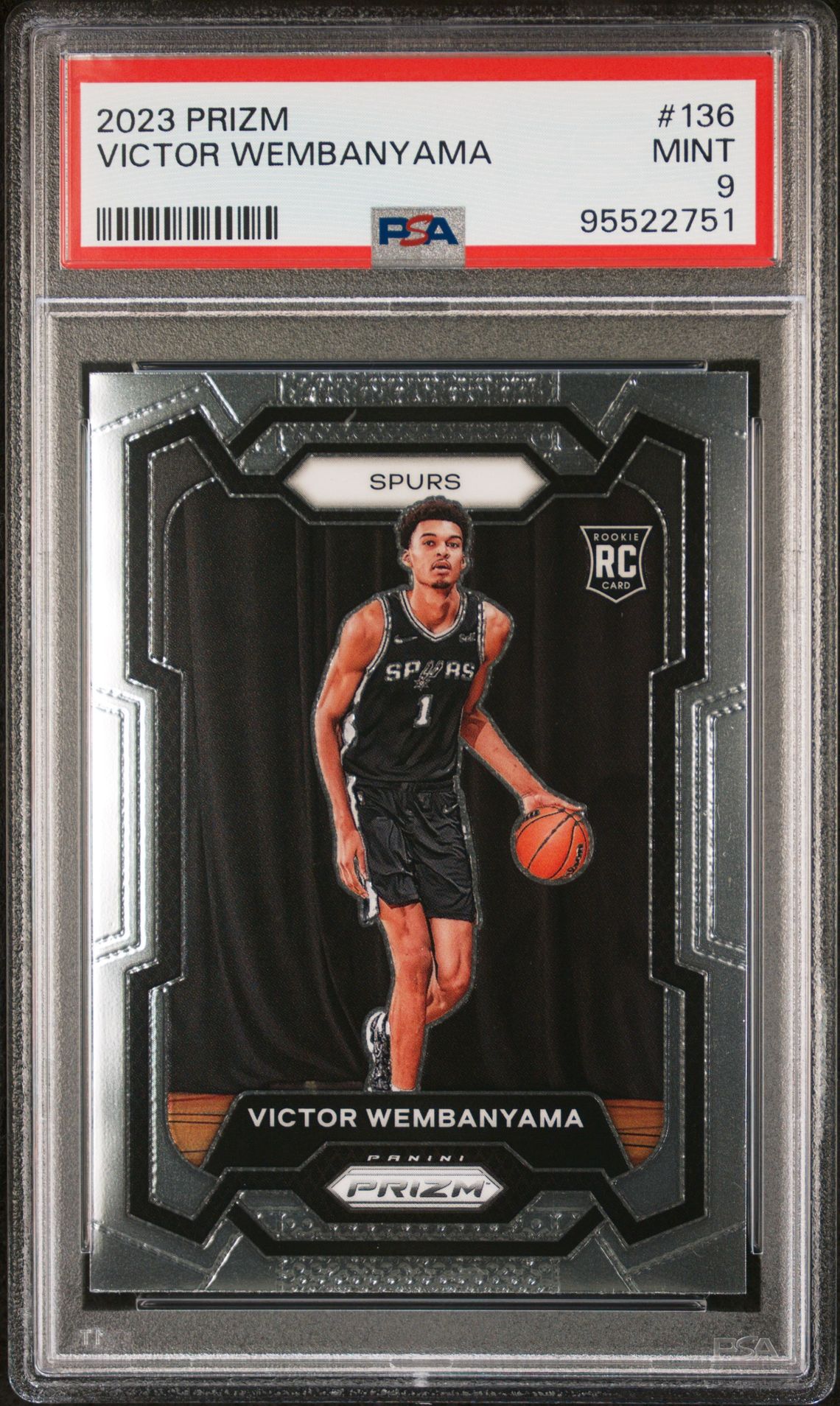 2023 Panini Prizm Victor Wembanyama #136 Mint 9 front