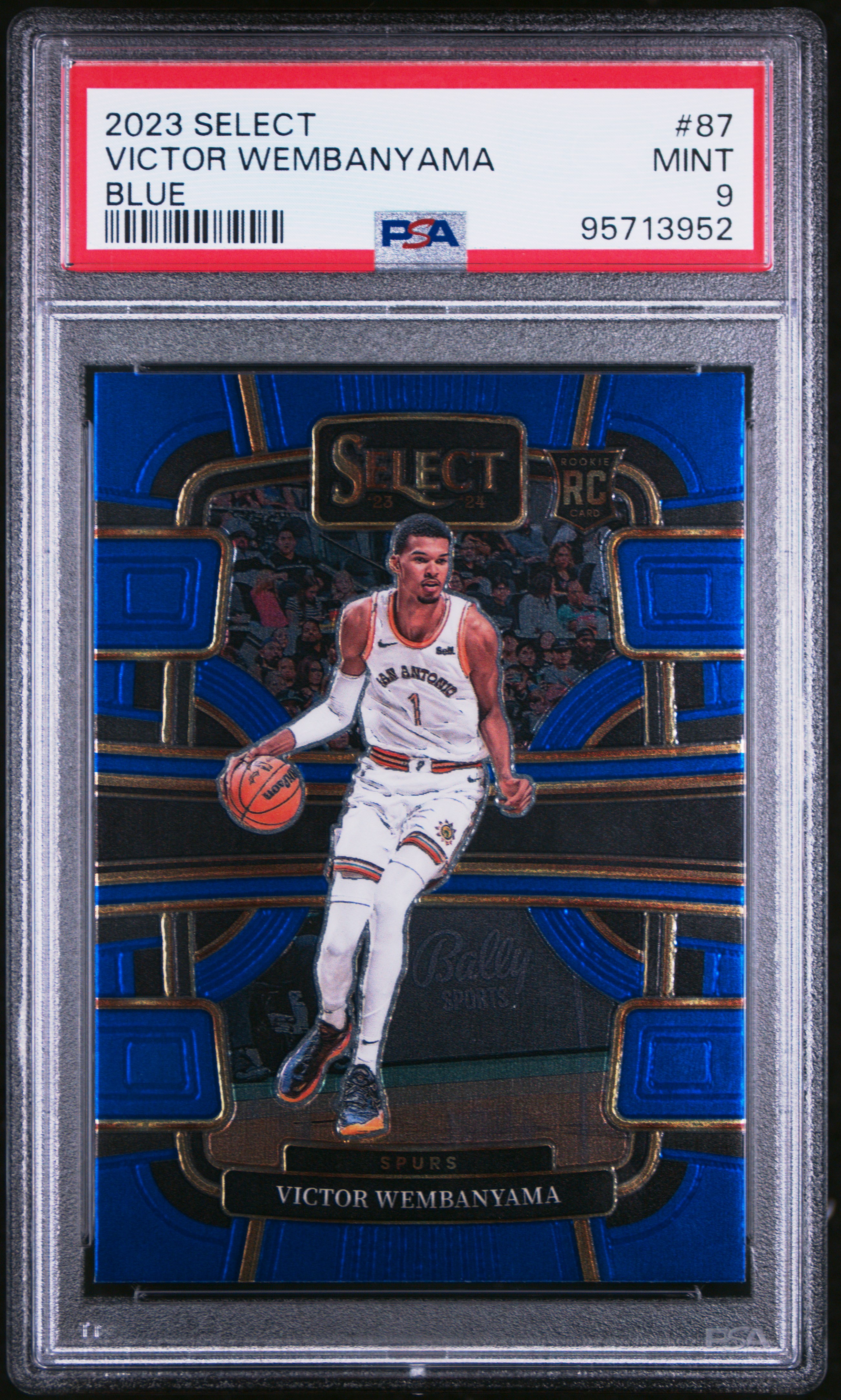 2023 Panini Select Victor Wembanyama #87 (Blue) Mint 9 front