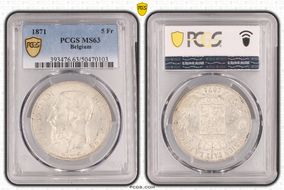 1871 5 Fr MS63
