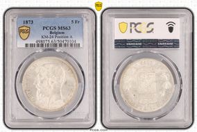 1873 5 Fr KM-24 Position A MS63