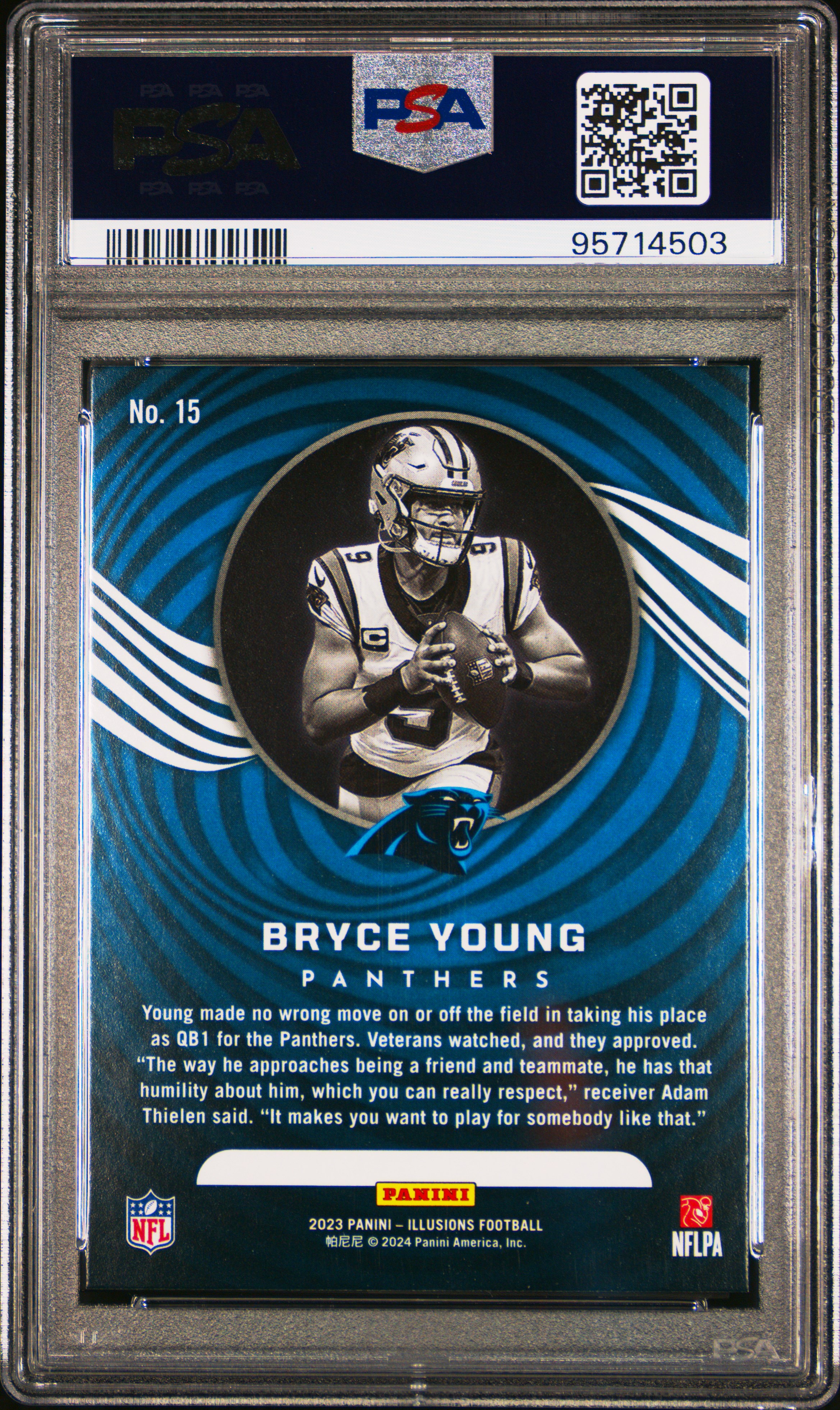 2023 Panini Illusions Bryce Young #15 (Retail) Mint 9 back