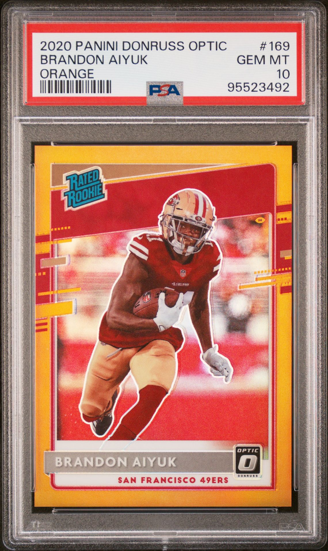 2020 Panini Donruss Optic Brandon Aiyuk #169 (Orange) Gem Mt 10 front