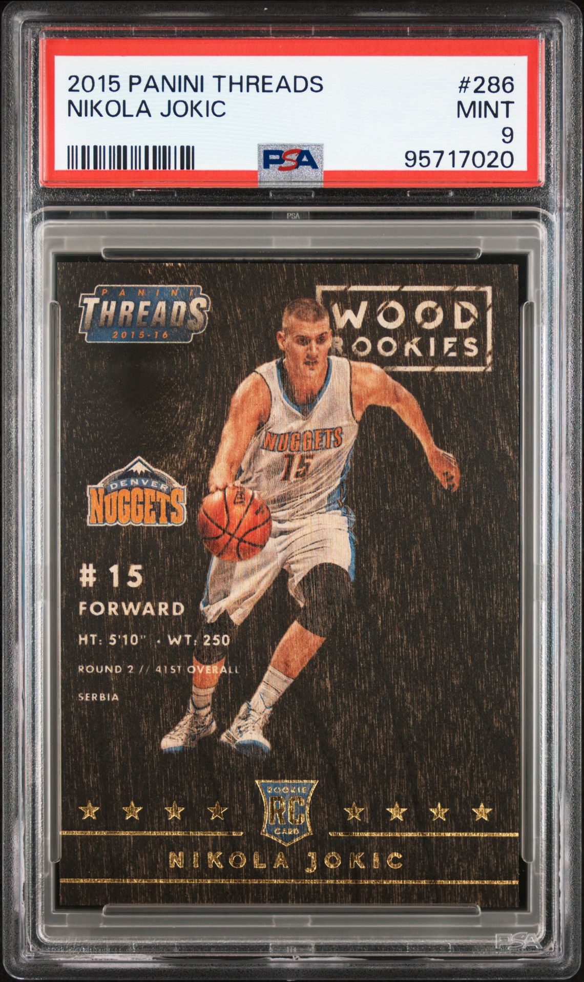 2015 Panini Threads Nikola Jokic #286 Mint 9 front