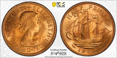 1956 1/2D S-4158 MS65RD