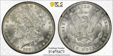 1881-CC $1 GSA Hoard MS62