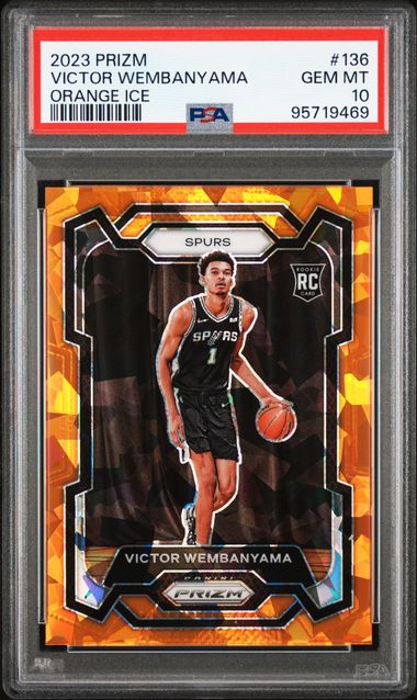 2023 Panini Prizm Cracked Ice #136 Victor Wembanyama front