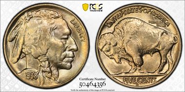 1938-D/D 5C Buffalo MS66