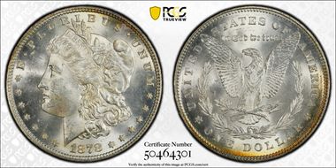 1878 7TF $1 Reverse of 1878 MS64