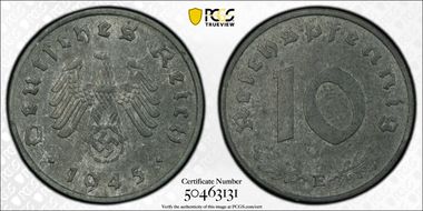 1945-E 10 Pfg J-371 MS62