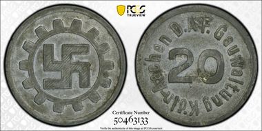 (1933-45) 20 Pfg Menzel-7250.1 DAF Gauwaltung-Koln Aachen MS61